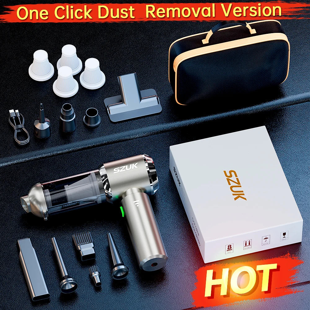 Portable Wireless Handheld Car Vacuum Cleaner with 985000Pa Strong Suction Power