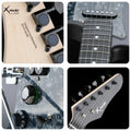【Zero-Gear Rocker】Xmari Smart Electric Guitar with Built-In DSP Effects, 4 Presets, USB-C OTG Recording, Headphone Output, Alnico Pickups W/Coil Split, Carbon Fiber Body, Gig Bag, Strap, Cable & Picks 24-Hour Shipping 2-Year Warrant Dealsforyoudays