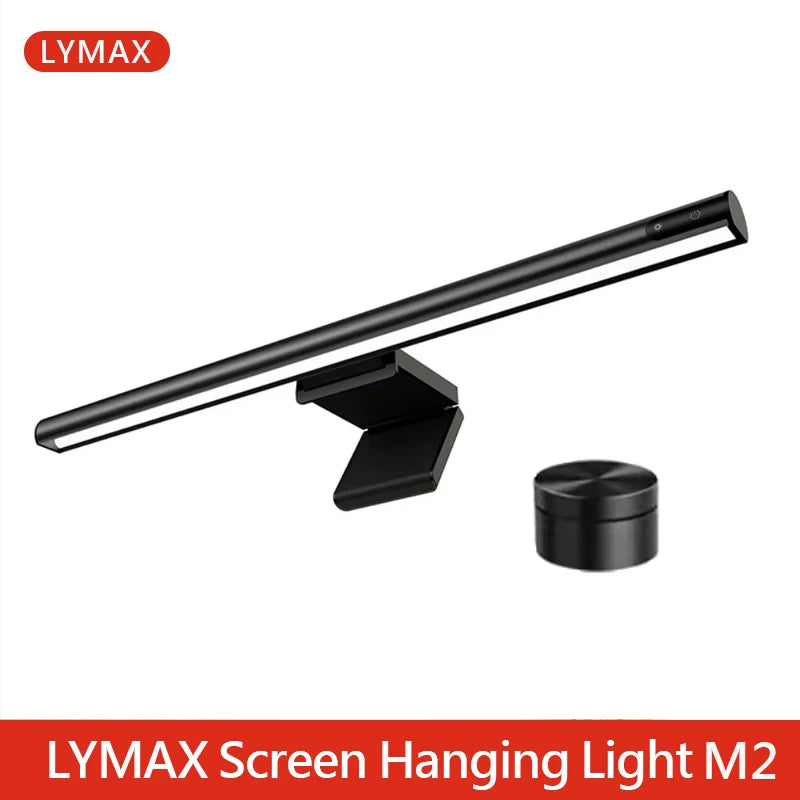 LYMAX M2/M2Plus Desk Lamp with Screen Bar Display and Eye Protection for PC Monitors - Wireless Remote Control Included