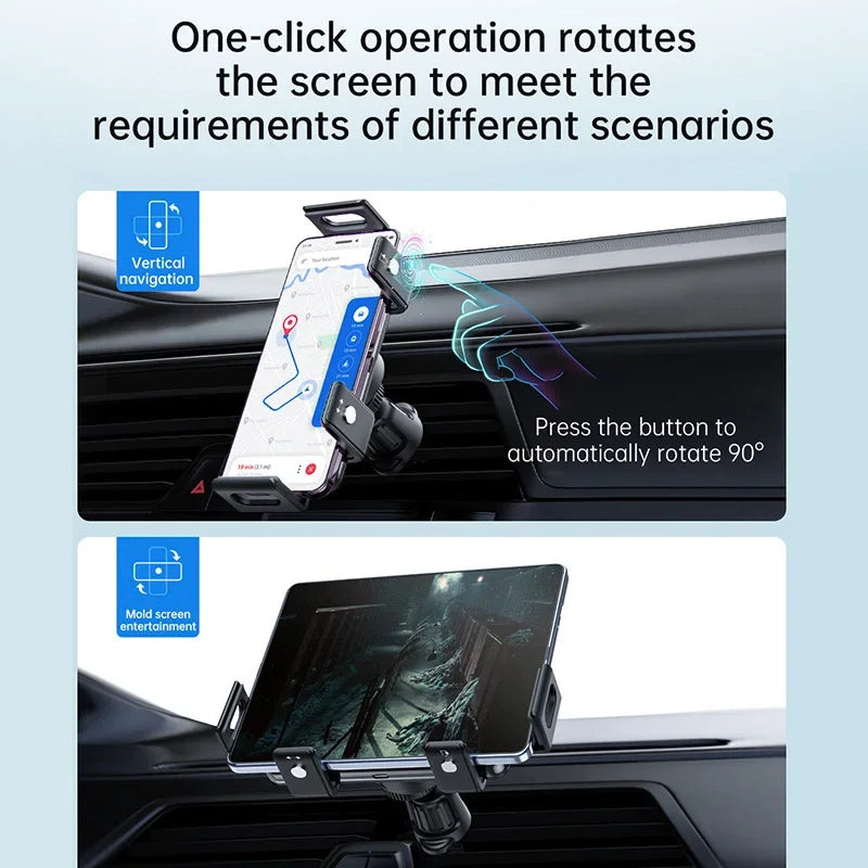 Dual Coil Car Air Vent Phone Holder Stand 15W Wireless Charger for Samsung Galaxy Z Fold/Flip 7/6/5/4/3 Cellphone Bracket Mount