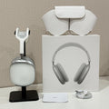 Premium MAXPRO5 MAX Over-Ear Bluetooth Headphones Magnetic Detachable Ear Cups Luxury Silky Comfort Fit Hi-Fi Clear Audio Noise Isolation Complete Kit Protective Leather Case Type-C Charging Wire Trendy Fashion Headset for Daily Outfit Travel Vlog