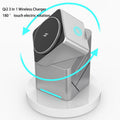 2025 Portable Qi2 Wireless Fast Charging Stand - Magnetic Foldable 3-in-1 Cube Charger Dock for Desktop Use