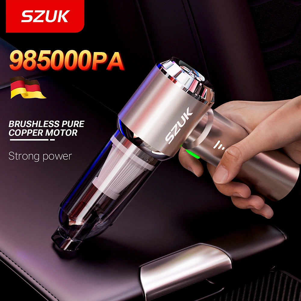 Portable Wireless Handheld Car Vacuum Cleaner with 985000Pa Strong Suction Power