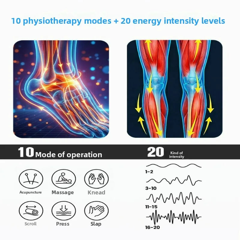 TENS & EMS Foot Massager Stimulator Muscle Massage Relaxation Trainer for Massage Fitness Outdoor Sport Home Family Relax
