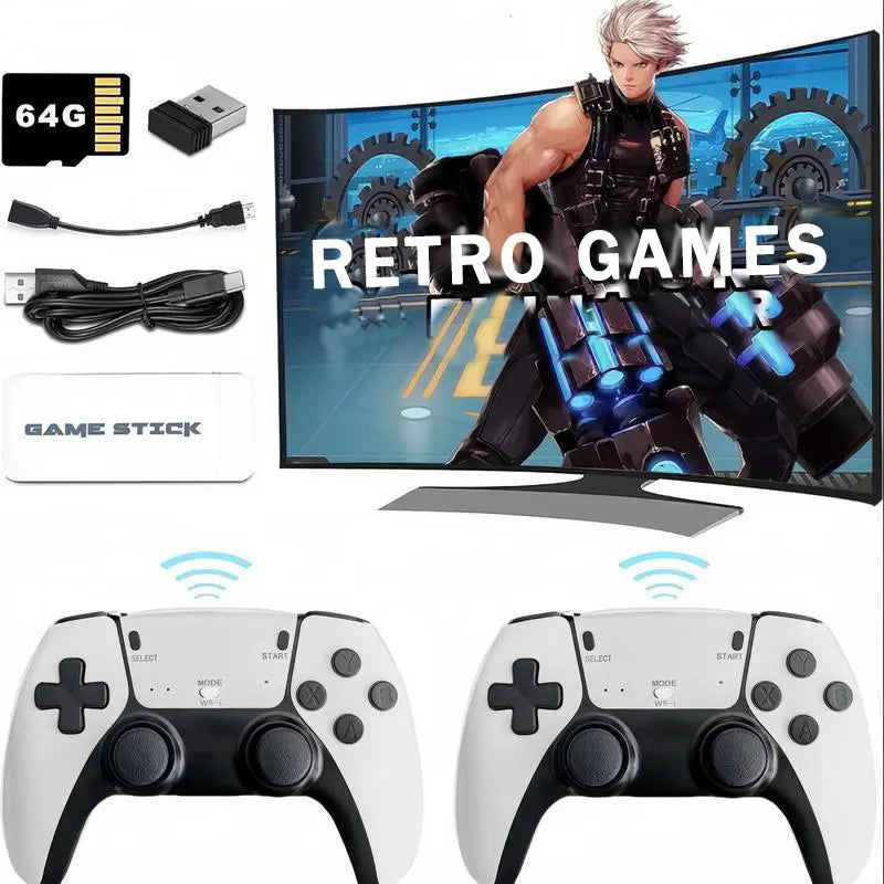 2026 M15 Retro Game Console with HDMI Output and Wireless Controller - Plug and Play with 64GB of HD Games for TV and Arcade Experience
