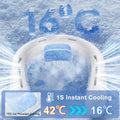 Portable Neck Fan Mini Neck Cooler Bladeless Hanging Neck Fan 4000Mah USB Rechargeable Ice Cooling Fan with LED Digital Display