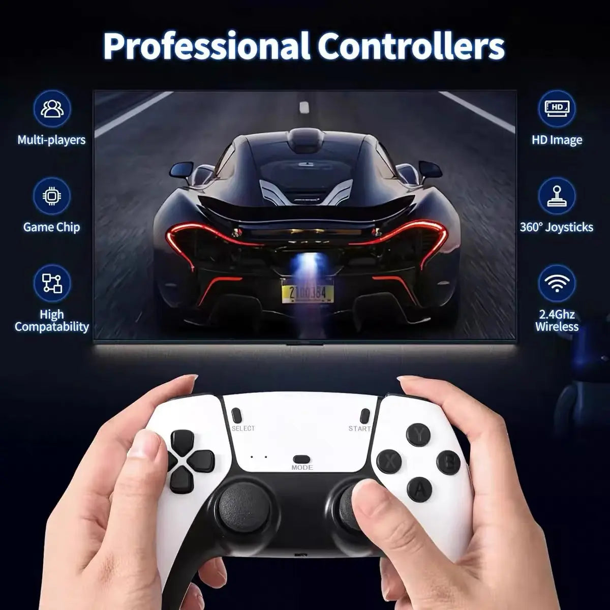 2026 M15 Retro Game Console with HDMI Output and Wireless Controller - Plug and Play with 64GB of HD Games for TV and Arcade Experience