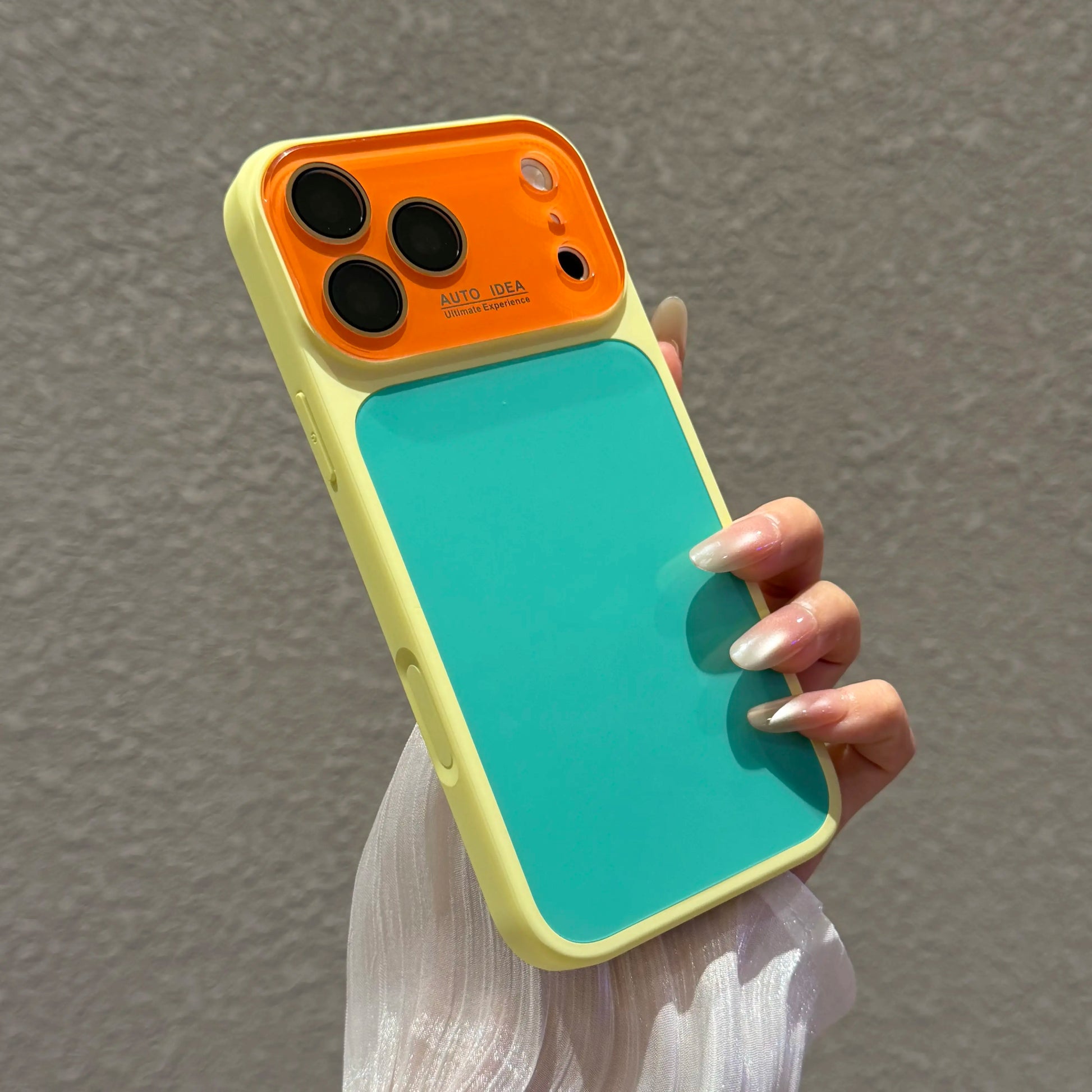 Dopamine Color Block Phone Case - Full Coverage Protection for iPhone 17, 16, 15, 14, 13 Pro Max - Summer Series Design