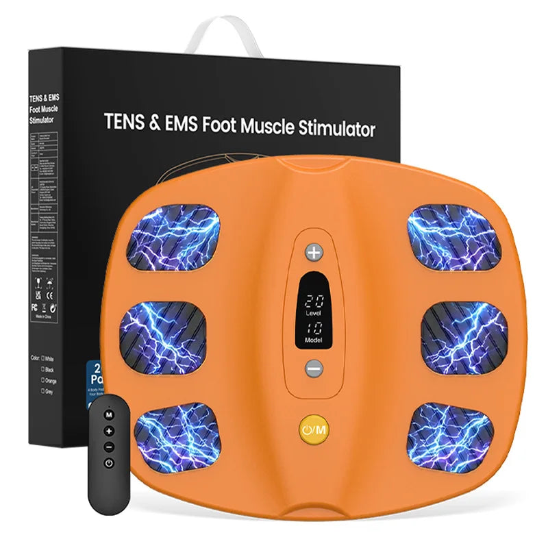 TENS & EMS Foot Massager Stimulator Muscle Massage Relaxation Trainer for Massage Fitness Outdoor Sport Home Family Relax