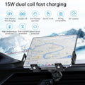 Dual Coil Car Air Vent Phone Holder Stand 15W Wireless Charger for Samsung Galaxy Z Fold/Flip 7/6/5/4/3 Cellphone Bracket Mount