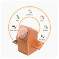 2025 Portable Qi2 Wireless Fast Charging Stand - Magnetic Foldable 3-in-1 Cube Charger Dock for Desktop Use