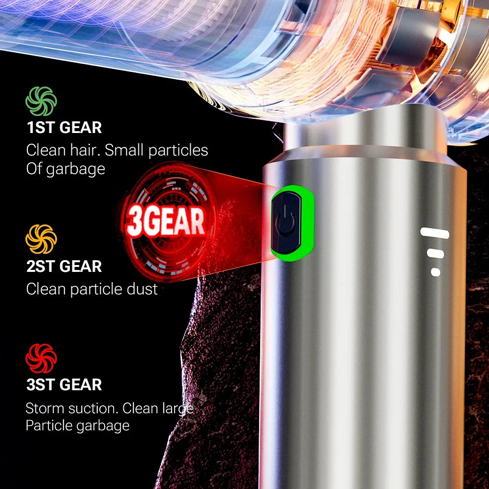 Portable Wireless Handheld Car Vacuum Cleaner with 985000Pa Strong Suction Power